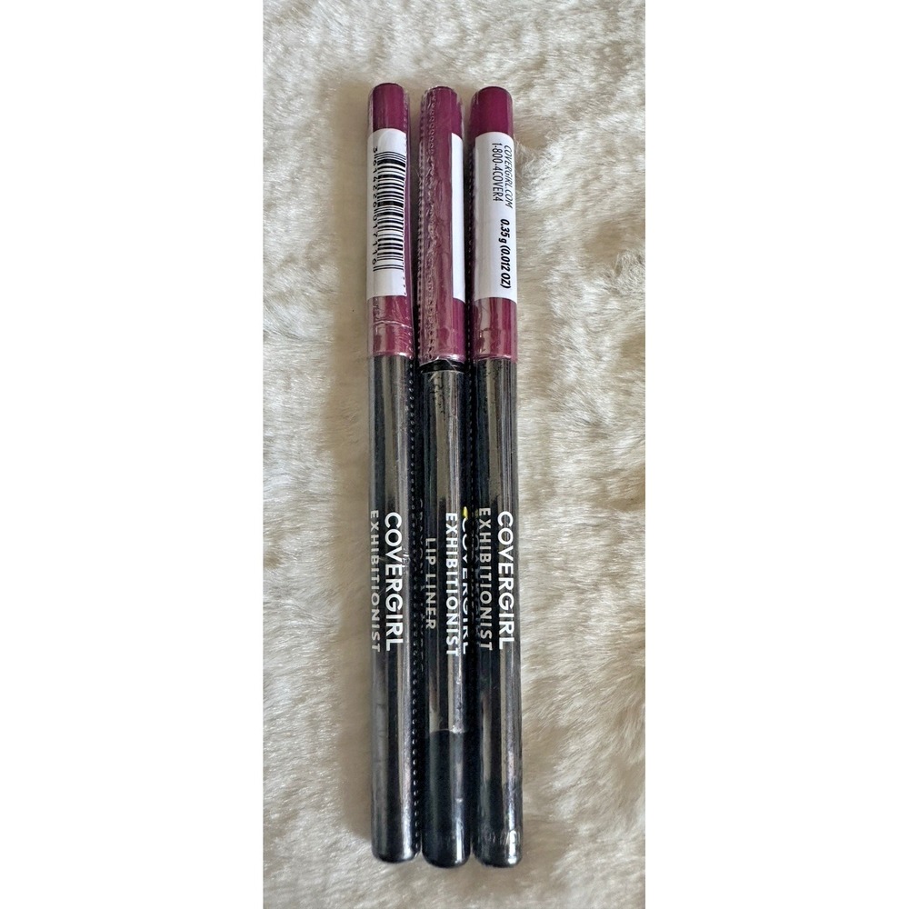 3 Covergirl GARNET RED 225 Exhibitionist Lip Liner .012 oz ea NEW & SEALED!